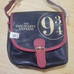 Crossbody Handbag Burgundy And Black 8in By 8in Harry Potter Hogwarts Express